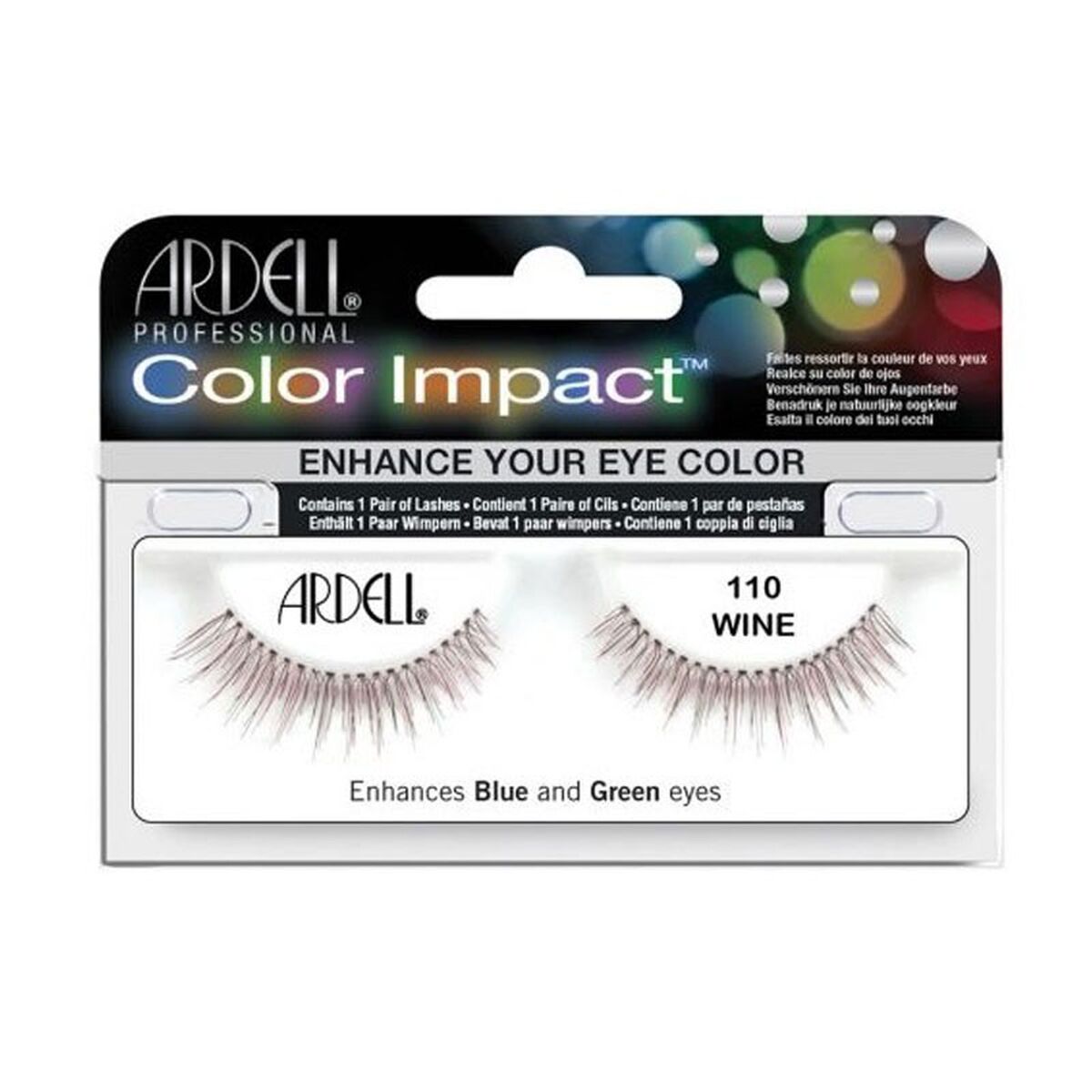 Set of false eyelashes Ardell Color Impact Nº 110 Wine Ardell