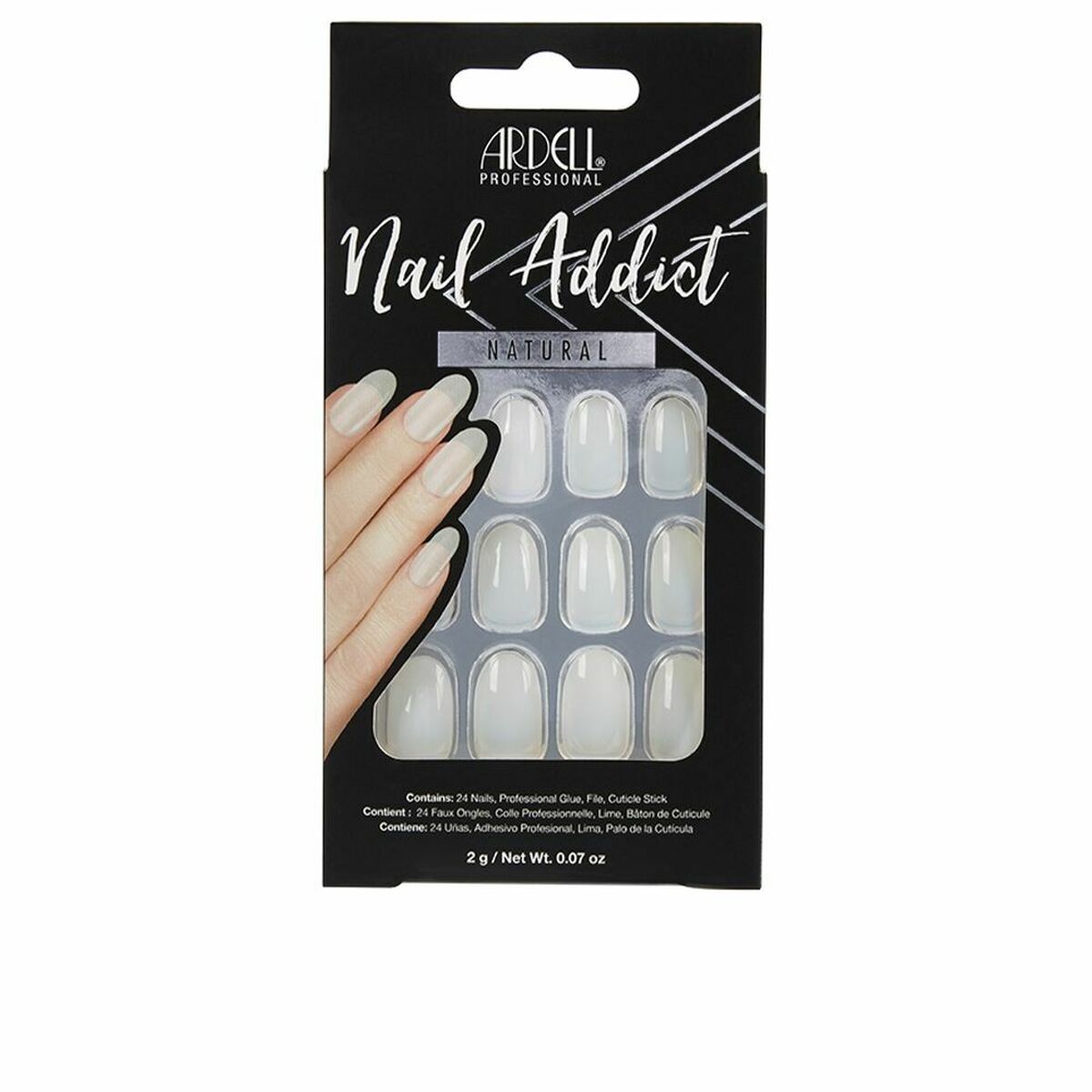 False nails Ardell Nail Addict Natural Oval (24 pcs)