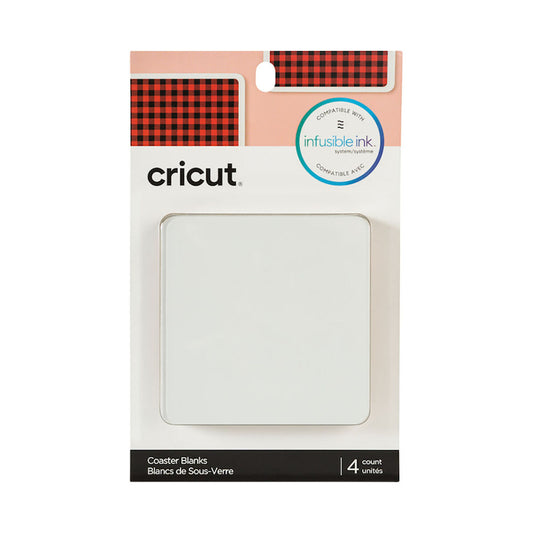 Customisable Coaster for Cutting Plotter Cricut Aluminium White (4 Units) Cricut