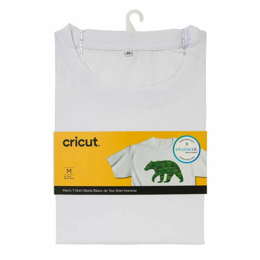 Customisable T-shirt for cutting plotter Cricut Men's White Cricut