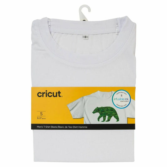 Customisable T-shirt for cutting plotter Cricut Men's White S Cricut