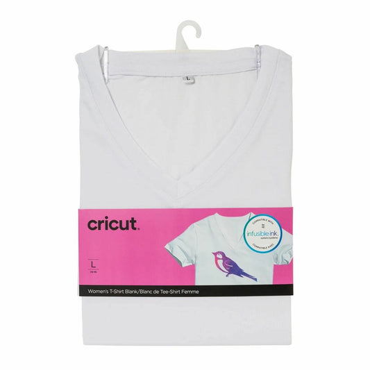 Customisable T-shirt for cutting plotter Cricut Women's White (L) Cricut