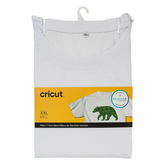 Customisable T-shirt for cutting plotter Cricut Men's White Cricut