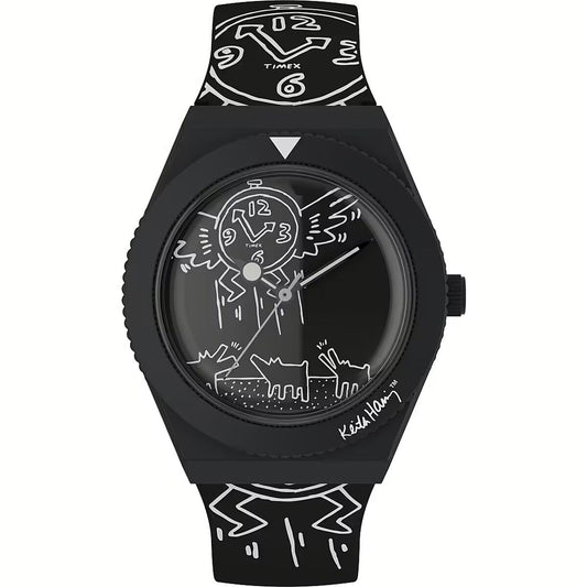 Men's Watch Timex Q X KEITH HARING SPECIAL EDT. Black (Ø 38 mm) Timex