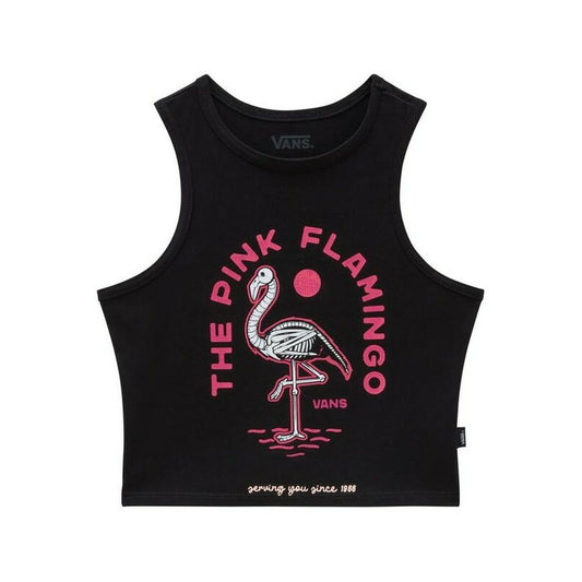 Tank Top Women Vans FLAMINGHOST FITTED TANK VN000GH8BLK1 Black