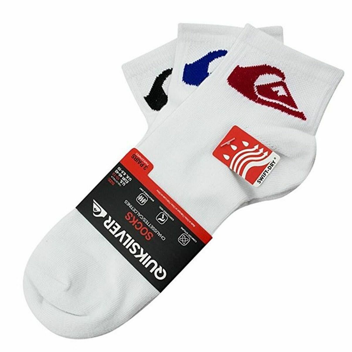 Ankle Socks QuikSilver Sportswear White 3 pairs