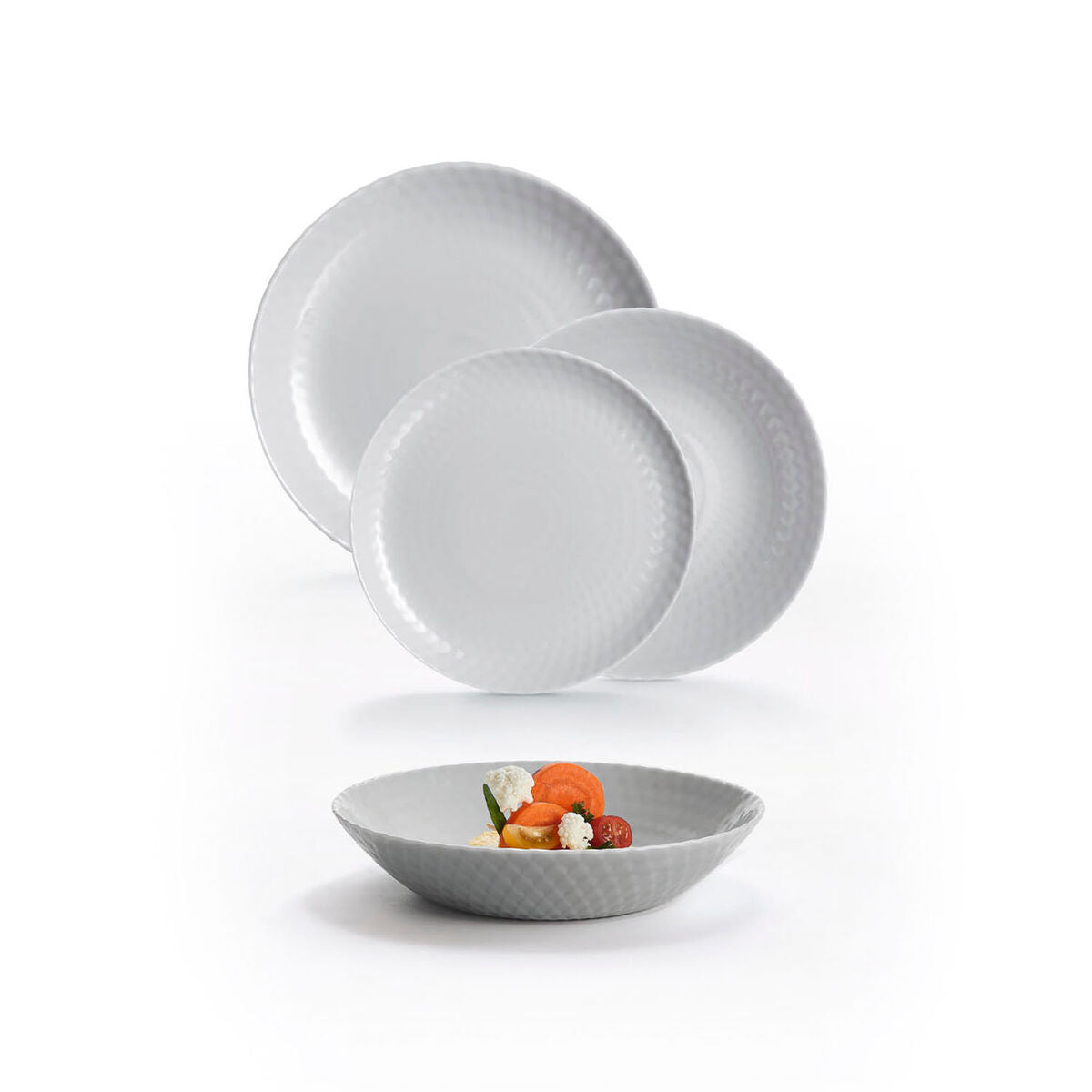 Tableware Luminarc Pampille Grey Glass 18 Pieces Luminarc