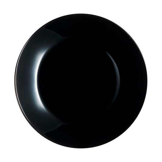 Flat plate Arcopal Black Glass (Ø 25 cm)