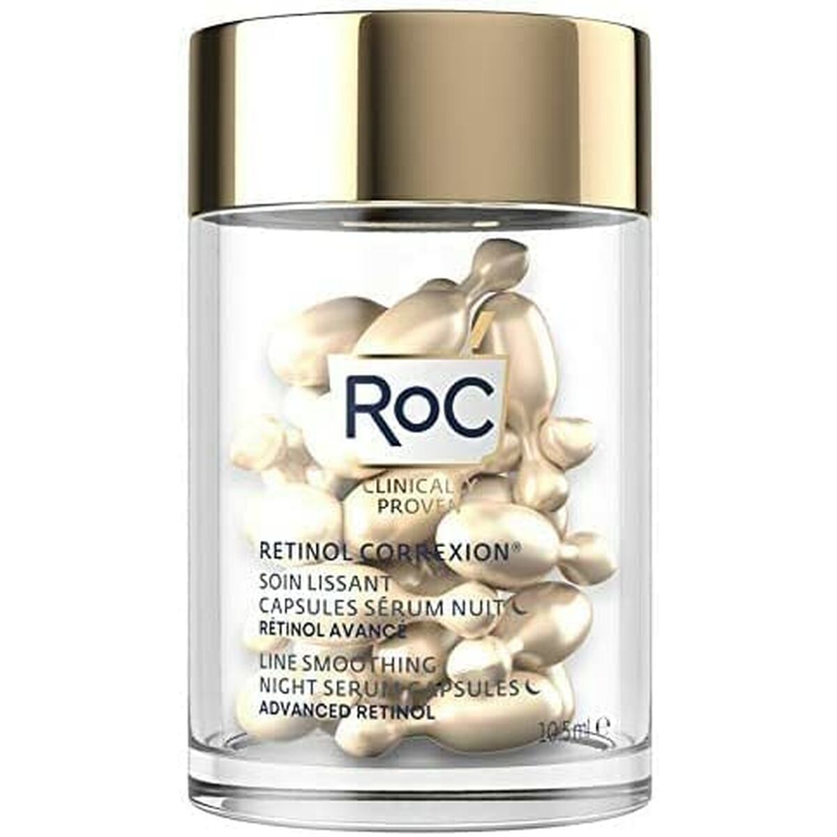 Facial Serum Roc Line Smoothing Retinol Night 30 Capsules