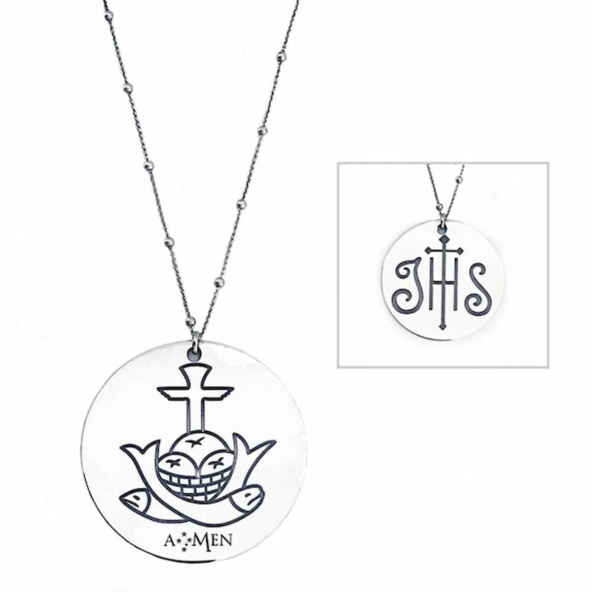 Ladies' Necklace Amen IHS - PANI&PESCI GRANDE 55MM Amen