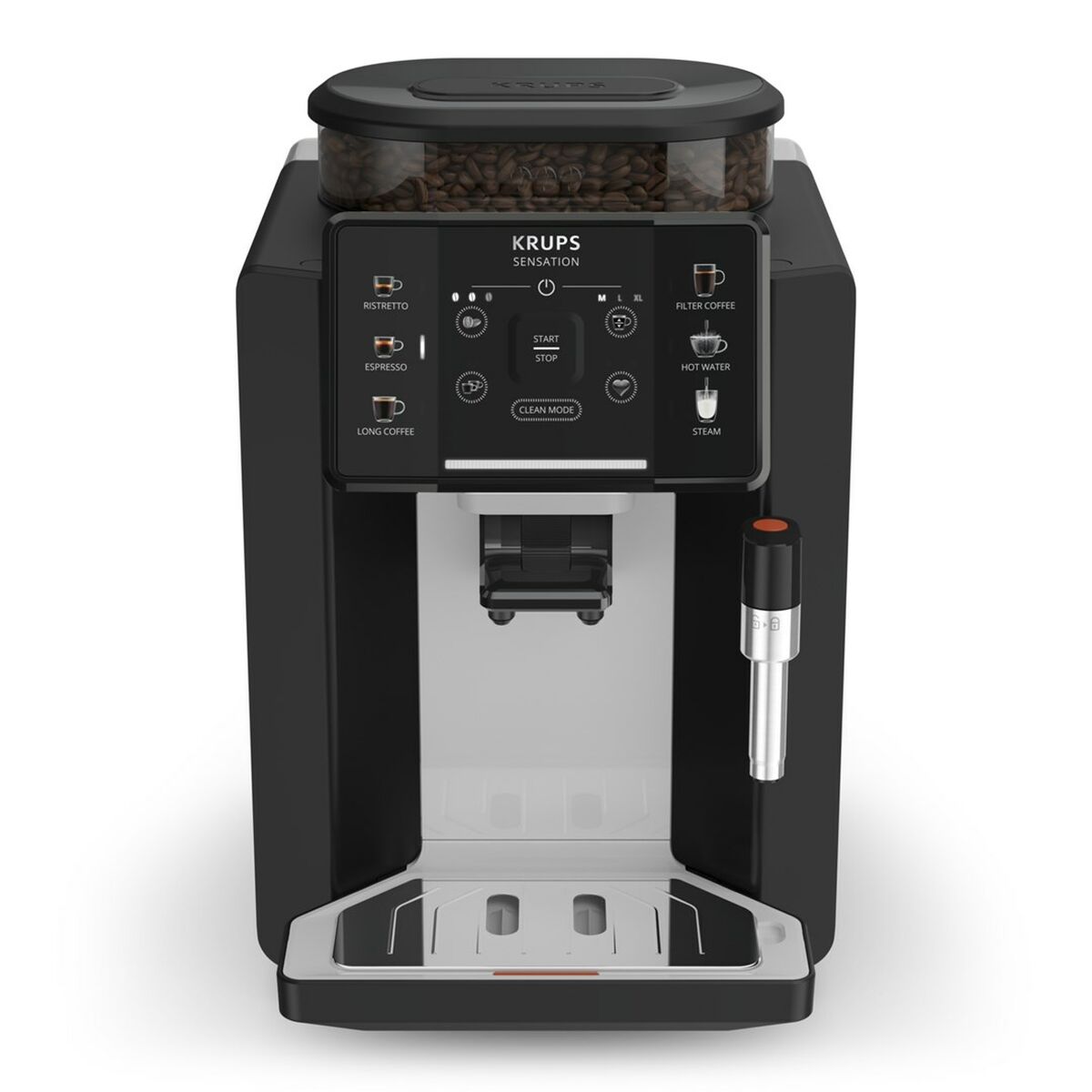 Superautomatic Coffee Maker Krups EA910A10 Black Chrome 1450 W 15 bar 1,7 L