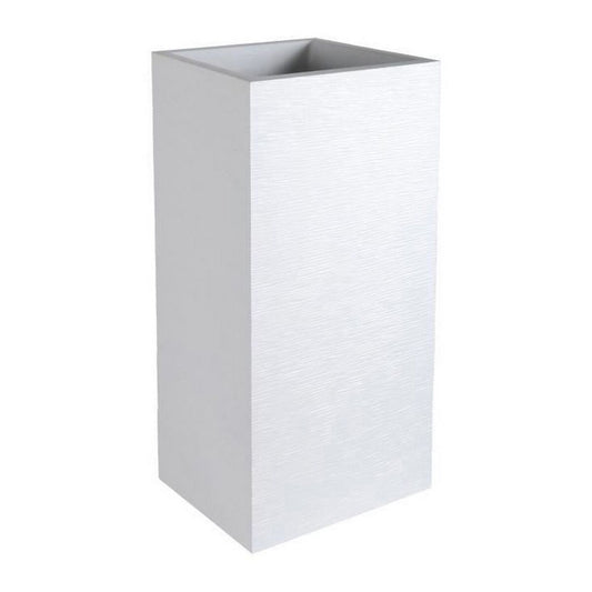 Plant pot EDA Graphit White Plastic Squared 39,5 x 39,5 x 80 cm EDA