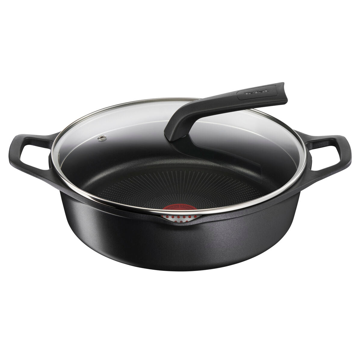 Casserole with lid Tefal E2497244 Black Ø 28 cm