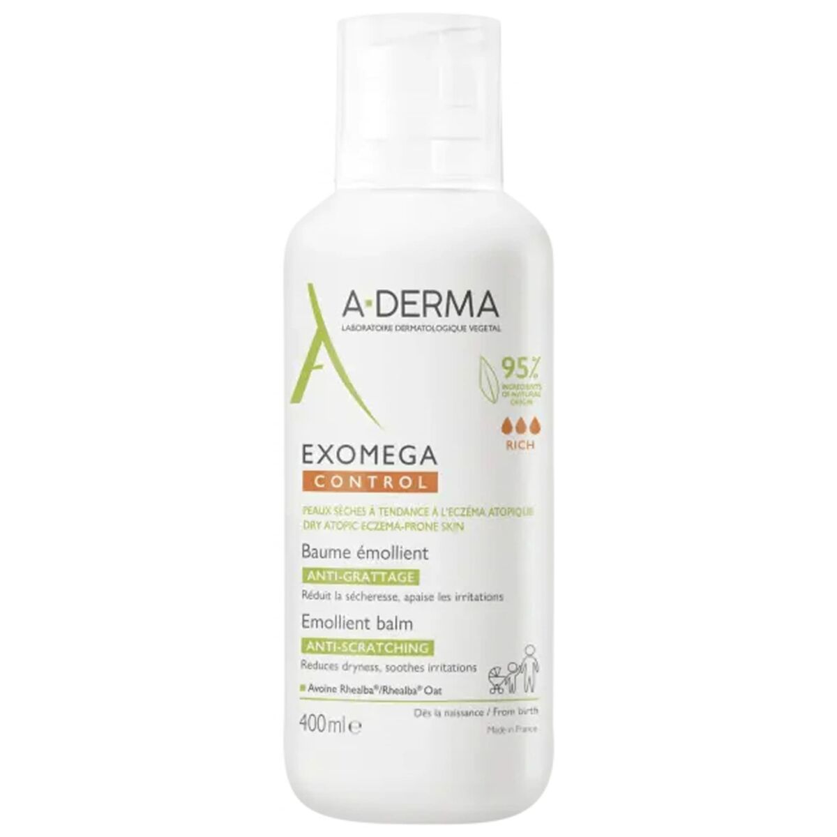 Relaxing Body Emulsion A-Derma Exomega Control Balsam 400 ml A-Derma