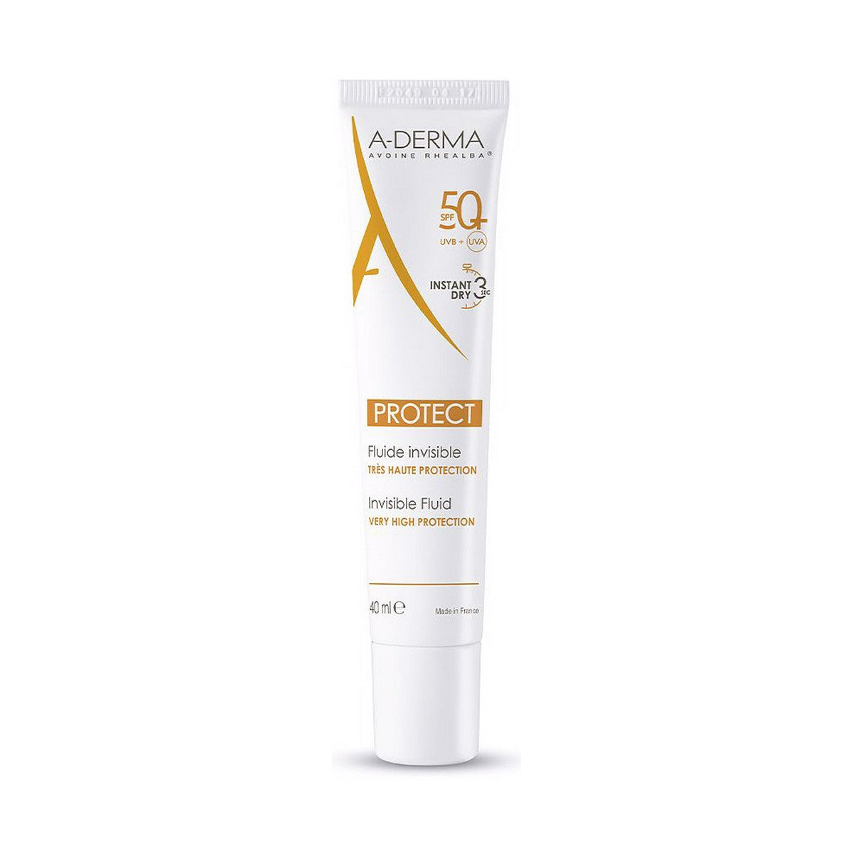 Facial Sun Cream A-Derma Protect Fluide Invisible Spf 50 40 ml A-Derma