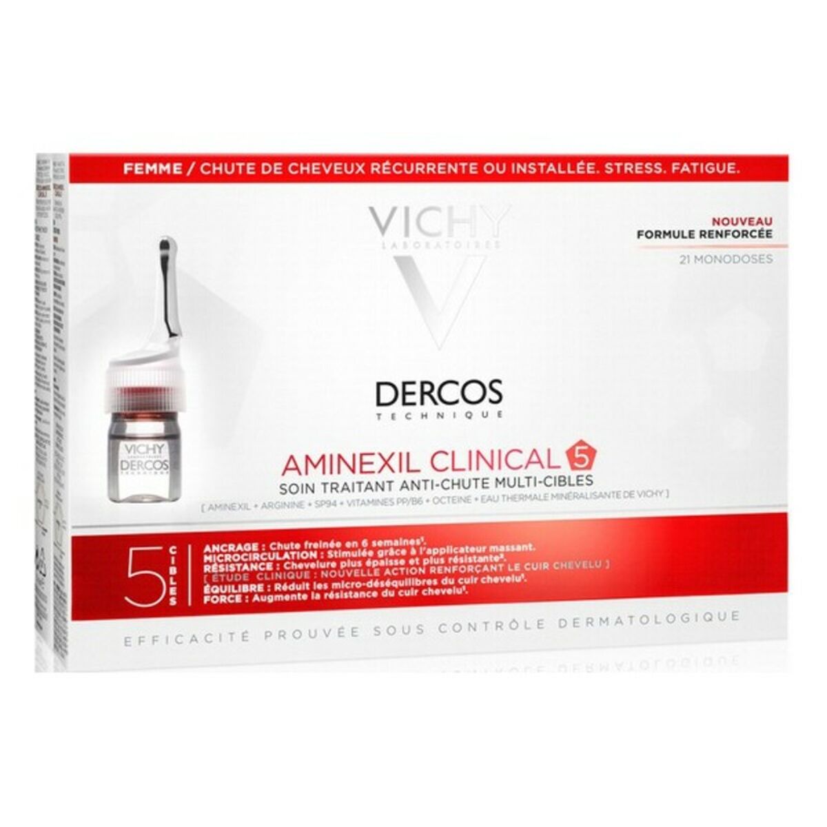 Anti-Hair Loss Treatment Dercos Vichy 12585750 (21 x 6 ml)