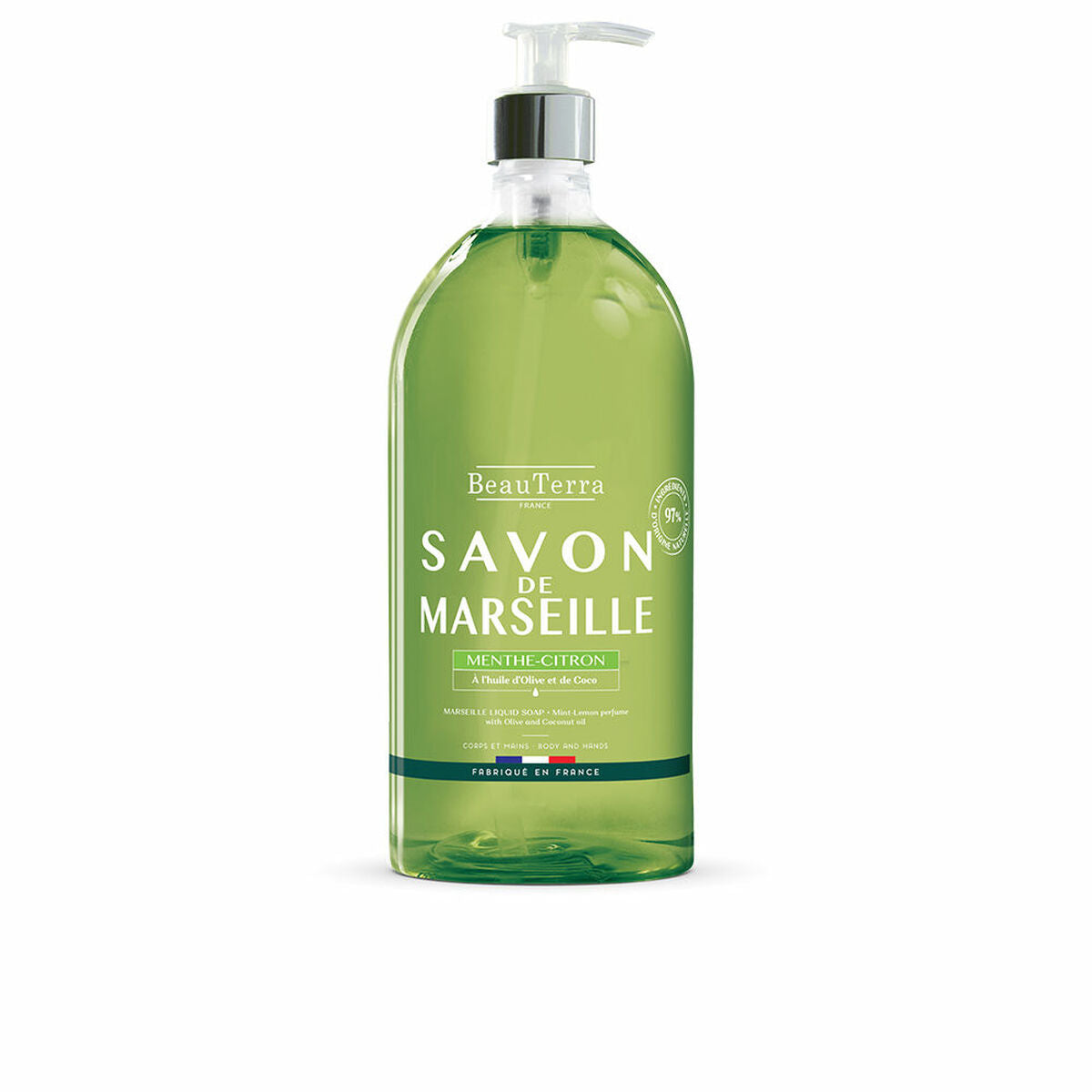 Liquid Soap Beauterra Marseille Mint Universal Lemon Hands 1 L Beauterra