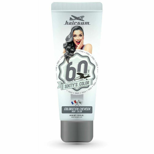 Semi-permanent Colourant Hairgum Sixty's Color Steel (60 ml)