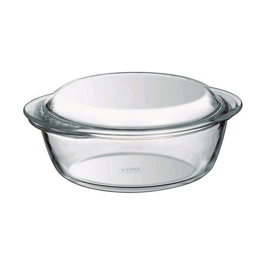 Casserole with lid Pyrex Essentials Transparent Glass 2,1 L