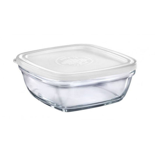 Lunch box Freshbox Transparent Squared With lid (20 x 20 x 8 cm) (20 cm)