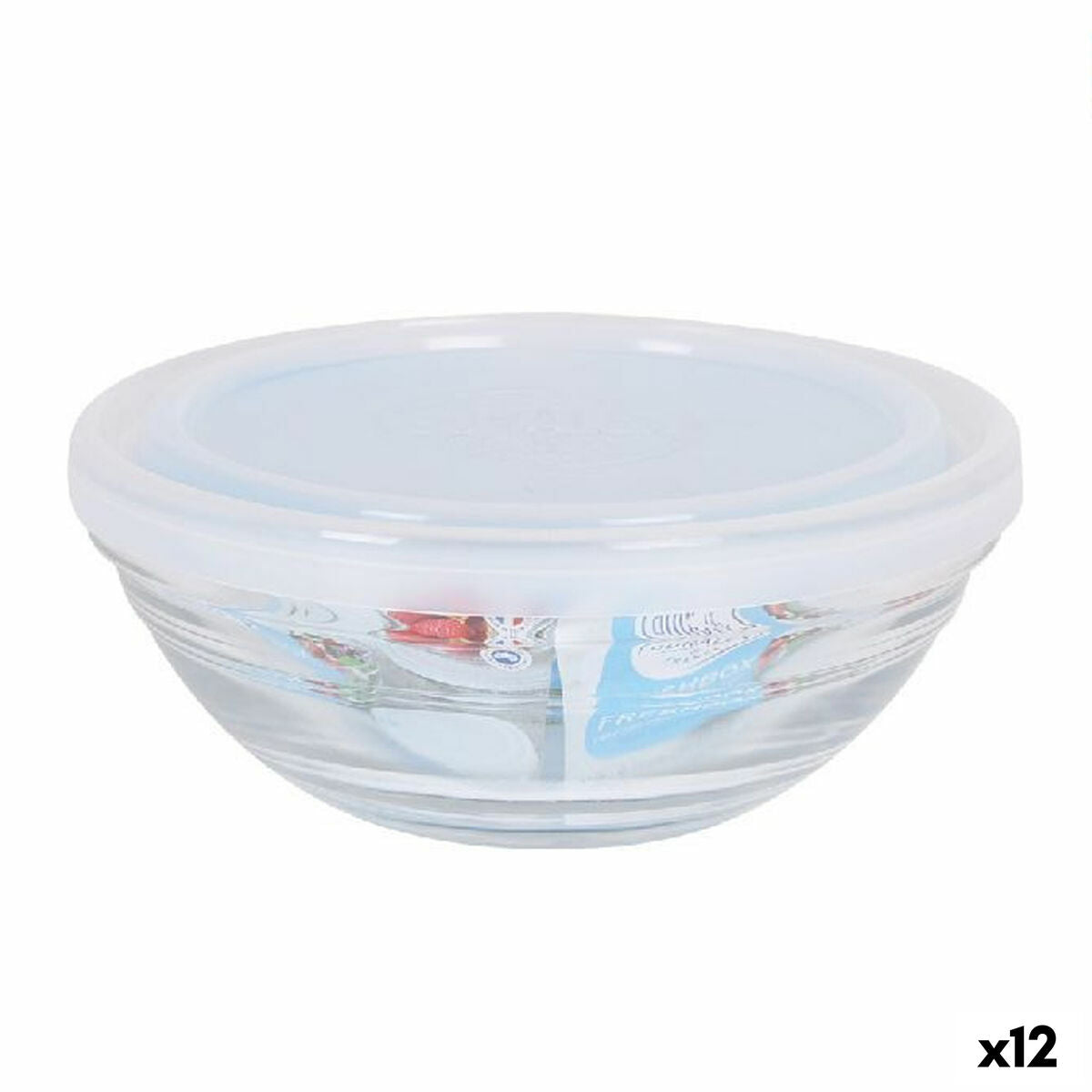 Round Lunch Box with Lid Duralex FreshBox Transparent Ø 14 cm (12 Units)