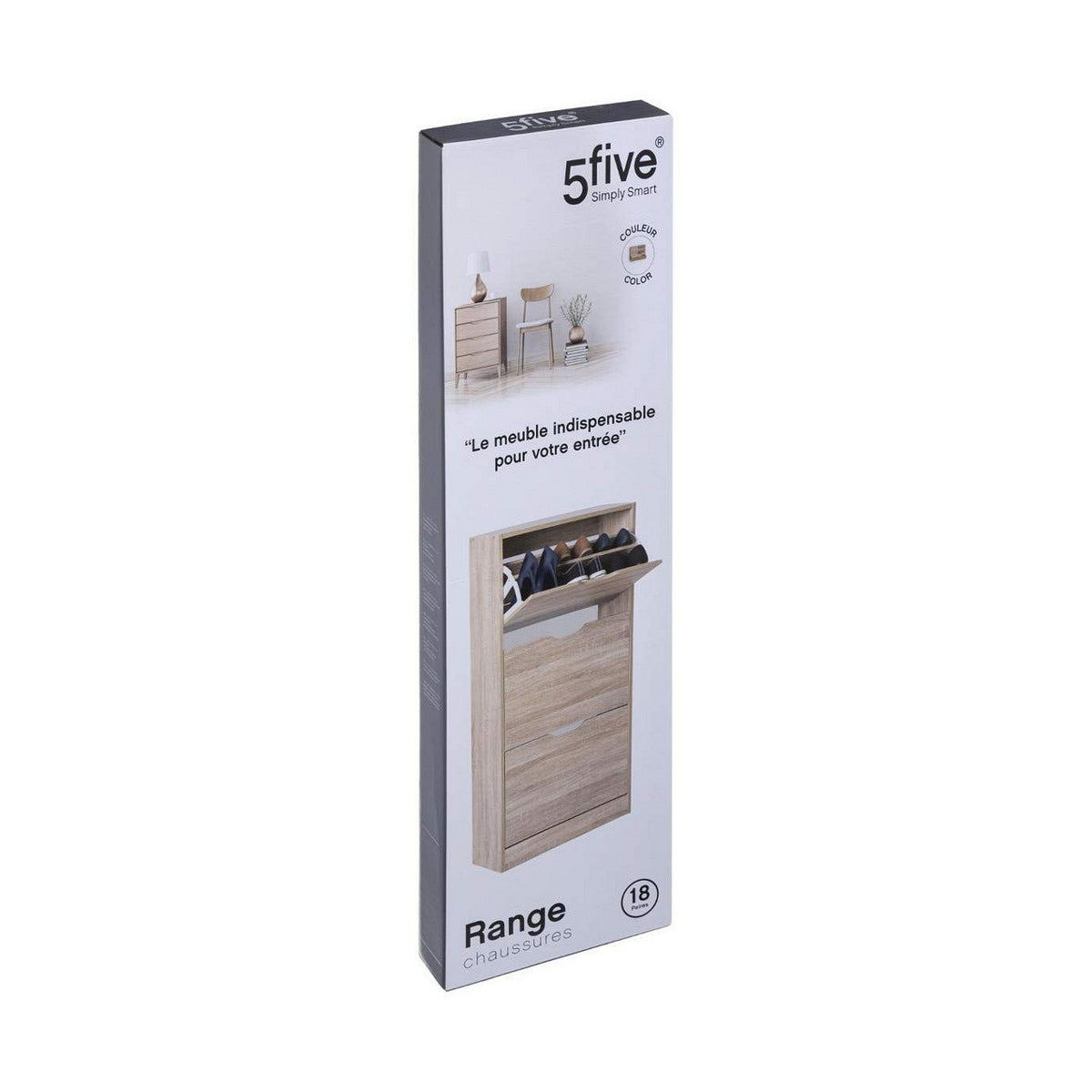 Shoe Rack 5five Simply Smart Light grey Wood 115 x 60 x 24 cm