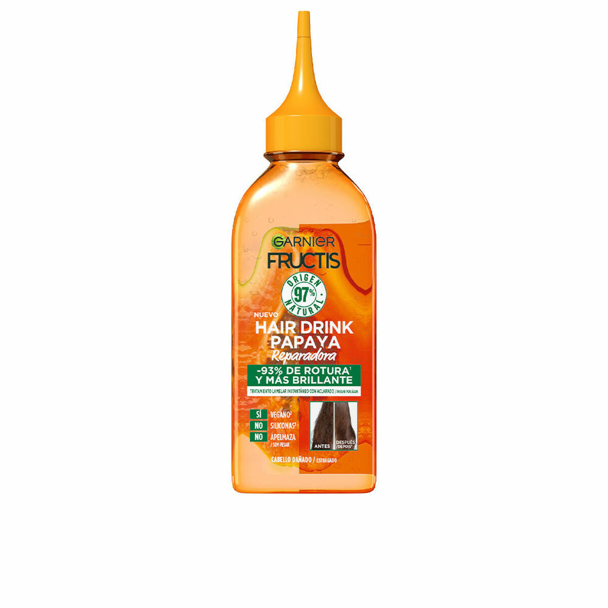 Repairing Conditioner Garnier Fructis Hair Drink Liquid Papaya (200 ml) Garnier