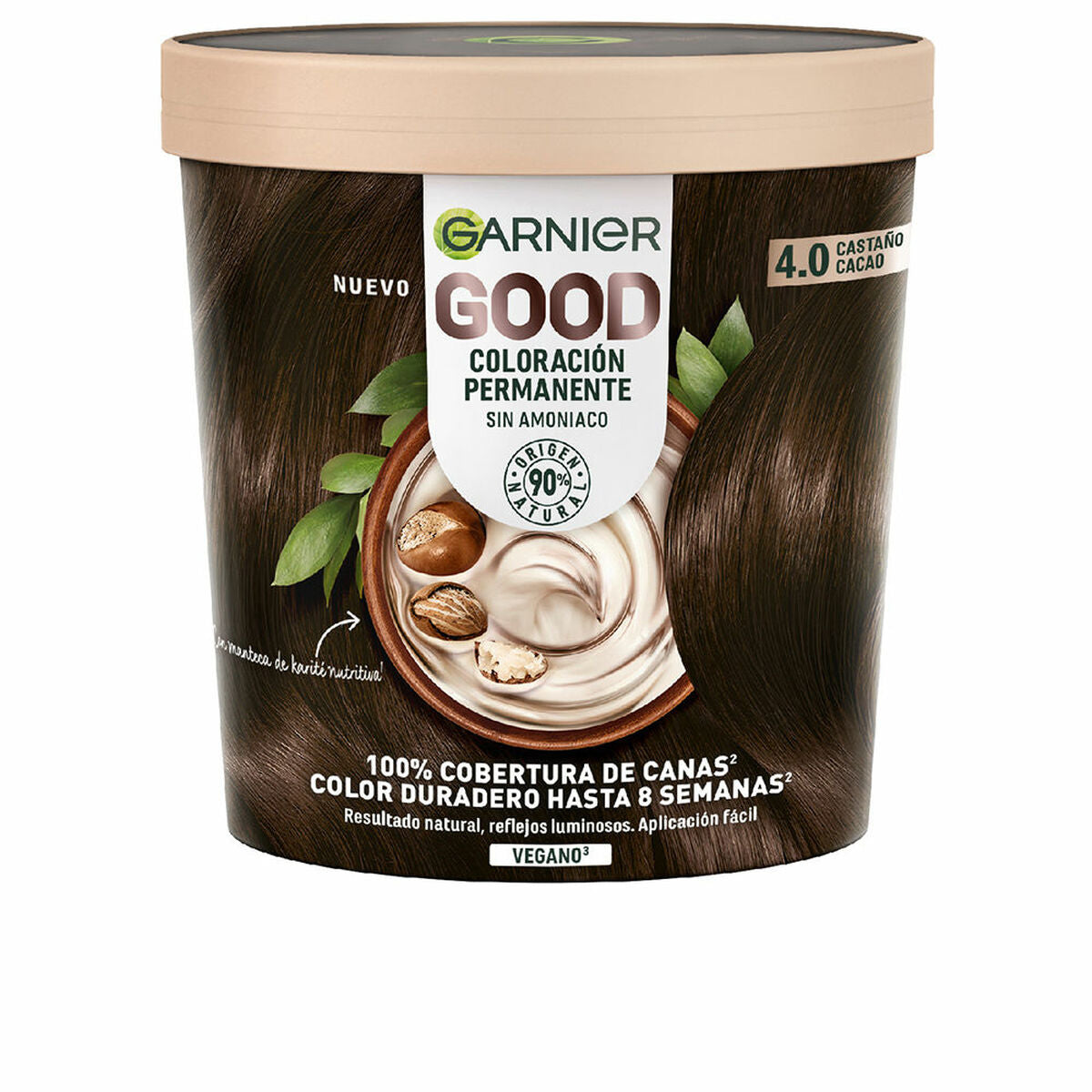 Permanent Dye Garnier Good Cocoa Brown Nº 4.0 (1 Unit) Garnier