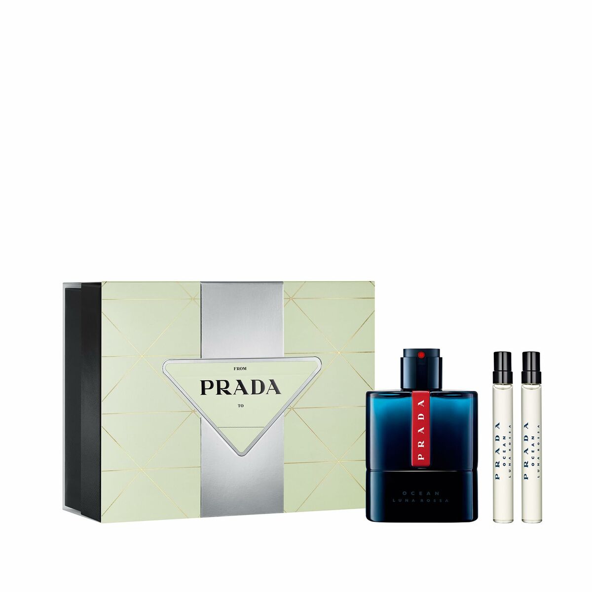 Men's Perfume Set Prada EDT Luna Rossa Ocean 3 Pieces Prada