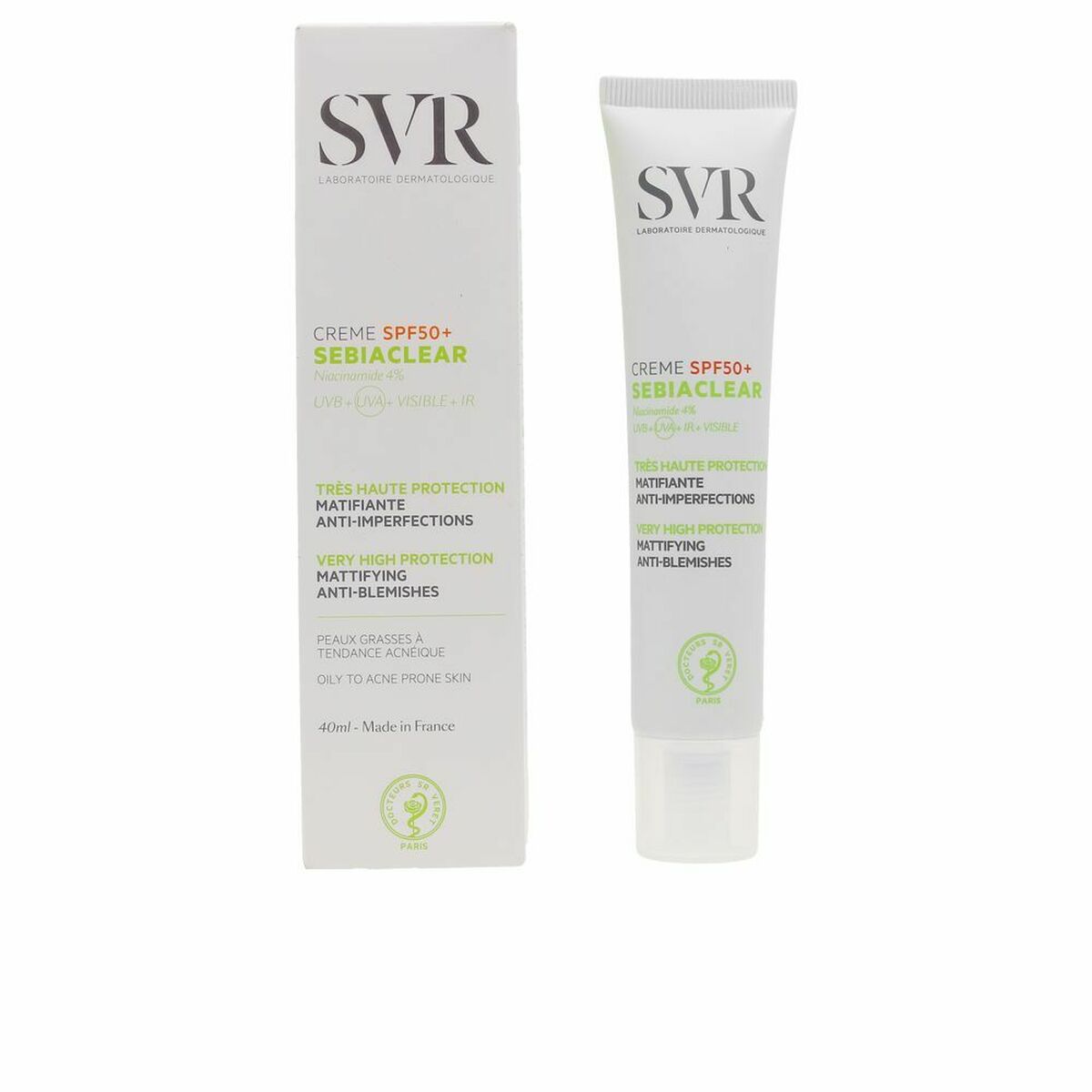 Sun Block SVR Sebiaclear Anti-imperfections Sebum-Regulating Spf 50 40 ml SVR