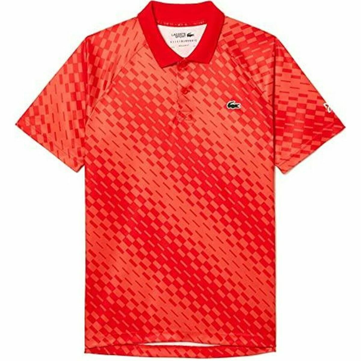 Men’s Short Sleeve Polo Shirt Lacoste Sport x Novak Djokovic Regular Fit Piqué Red Lacoste