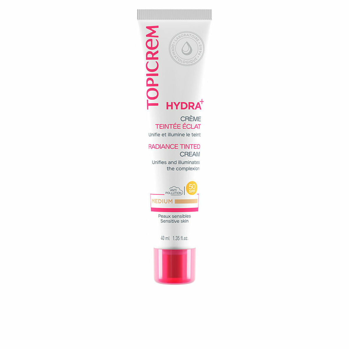 Highlighting Cream Topicrem Hydra+ Medium Spf 50 40 ml Topicrem