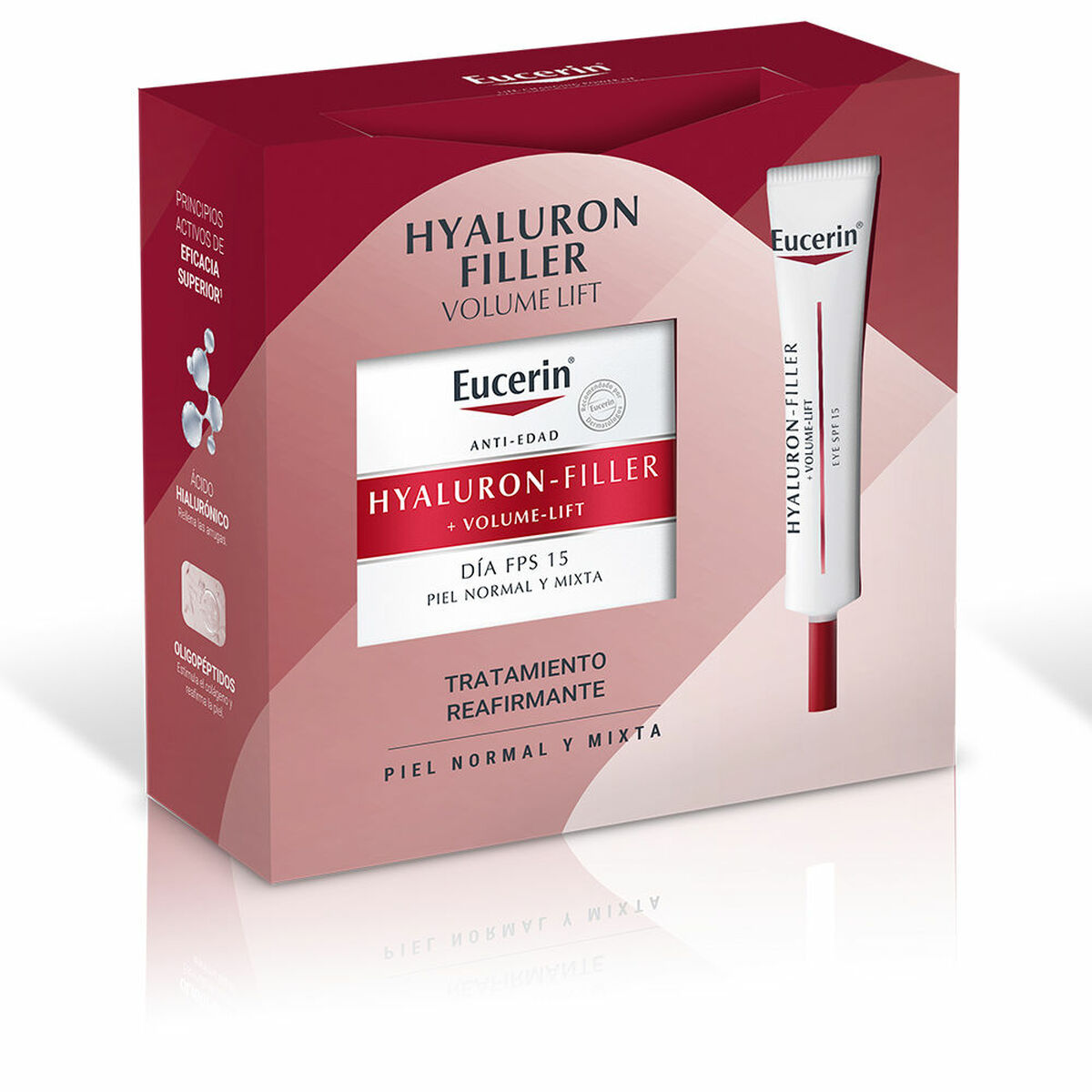 Cosmetic Set Eucerin Hyaluron Filler Lift Día Piel Normal 2 Pieces