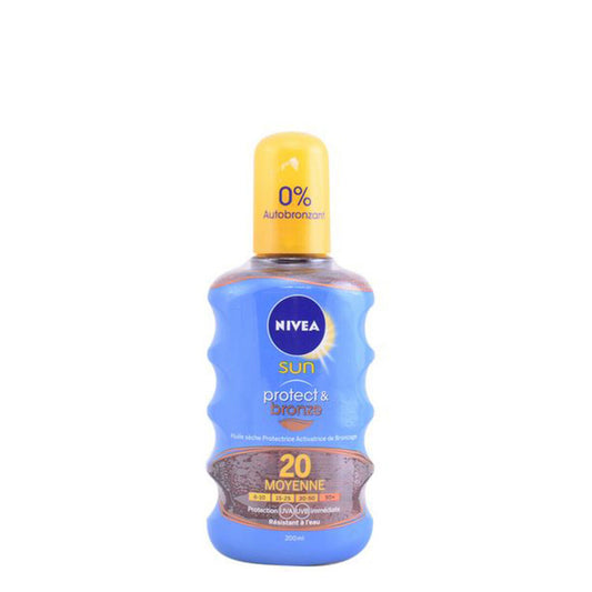 Sunscreen Oil Nivea Protect & Bronze 200 ml Spf 20 Spray Nivea