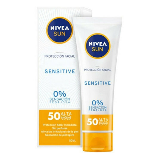 Facial Sun Cream Sensitive Nivea (50 ml) (Unisex) (50 ml)