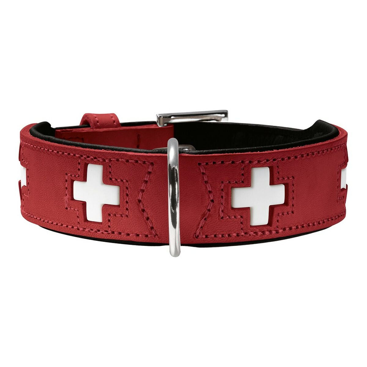 Dog collar Hunter Swiss Red/Black 35-43 cm Hunter