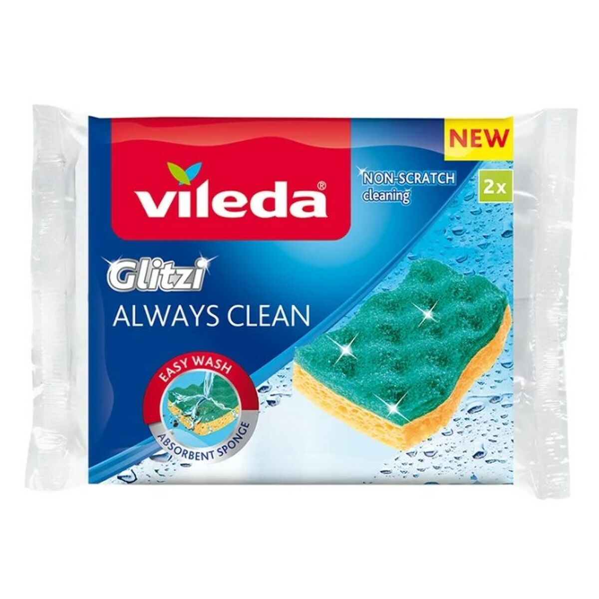 Scourer Vileda 168527 Yellow Green Viscose (2 Units) Vileda