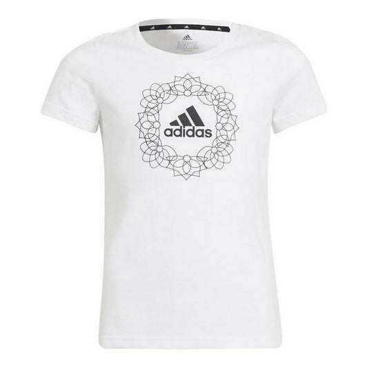 Child's Short Sleeve T-Shirt Adidas Graphic White Adidas