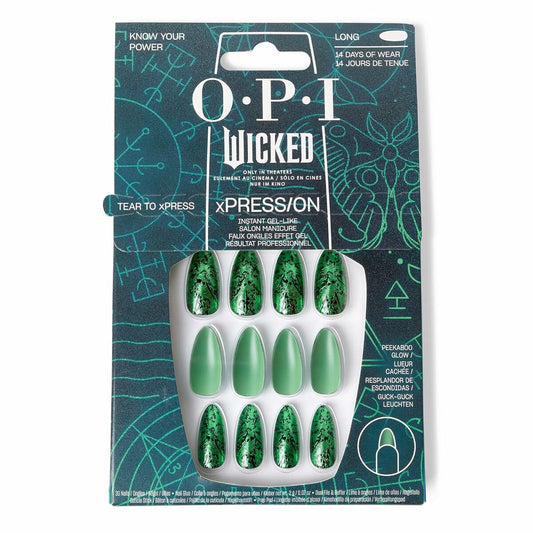 False nails Opi xPRESS/ON WICKED Know Your Power Reusable 30 Pieces