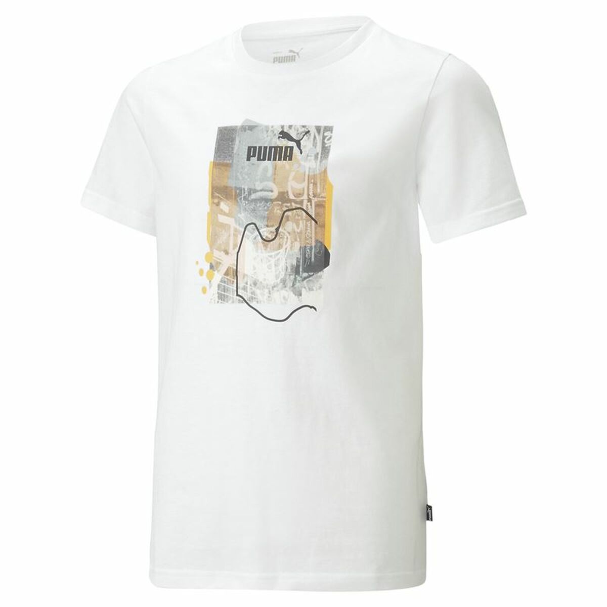 Children’s Short Sleeve T-Shirt Puma Essentials+ Street Art Grap White Puma