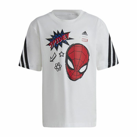 Child's Short Sleeve T-Shirt Adidas Spider-Man White Adidas