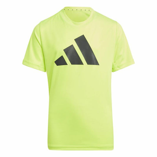 Child's Short Sleeve T-Shirt Adidas U Tr-Es Logo Yellow Adidas