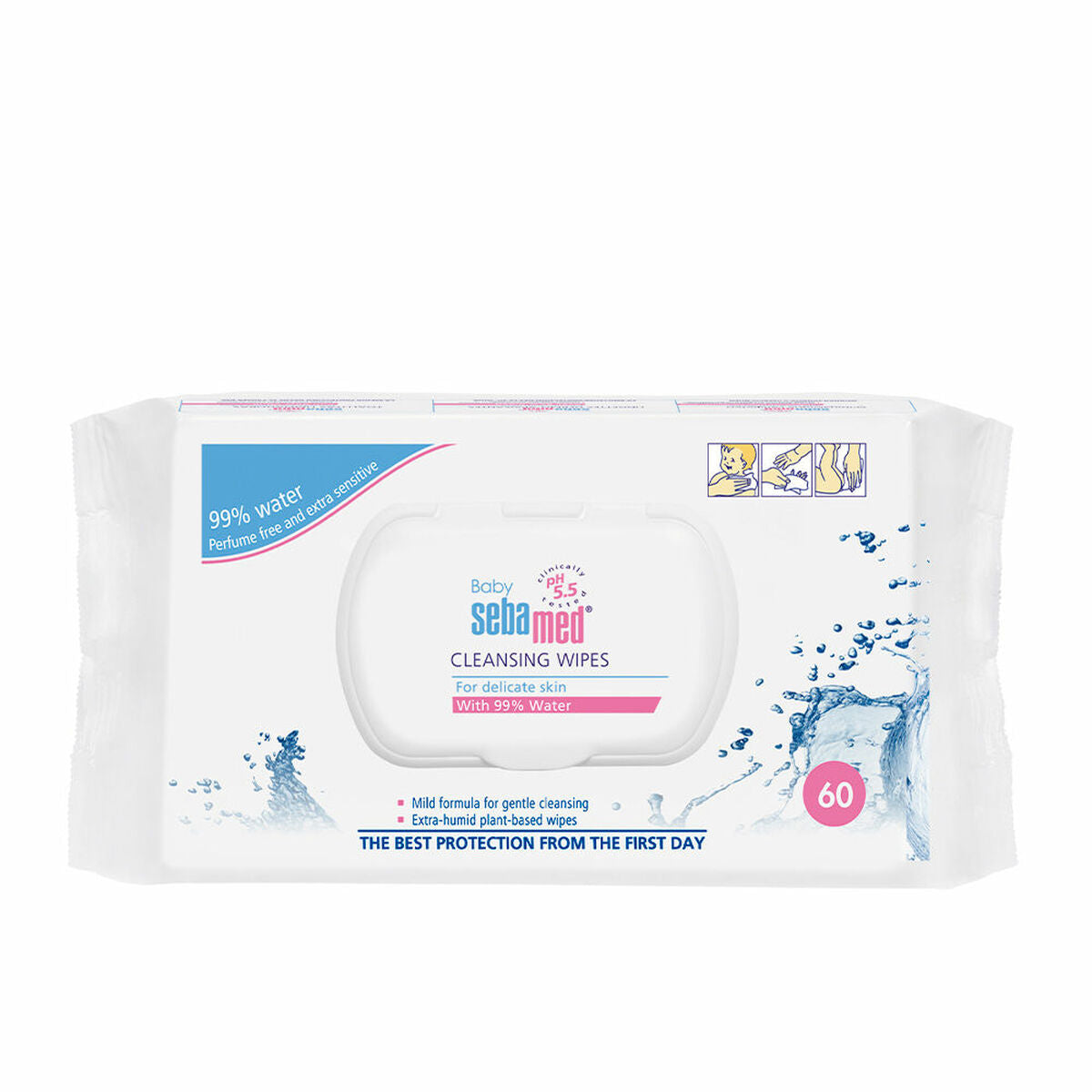 Moist Wipes Sebamed (60 Units) Sebamed