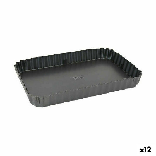 Springform Pan Quttin Black Carbon steel 22,5 x 15,5 x 3 cm (12 Units) Quttin