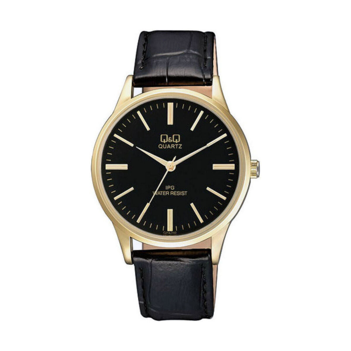 Men's Watch Q&Q C214J102Y Black Golden (Ø 40 mm) Q and Q