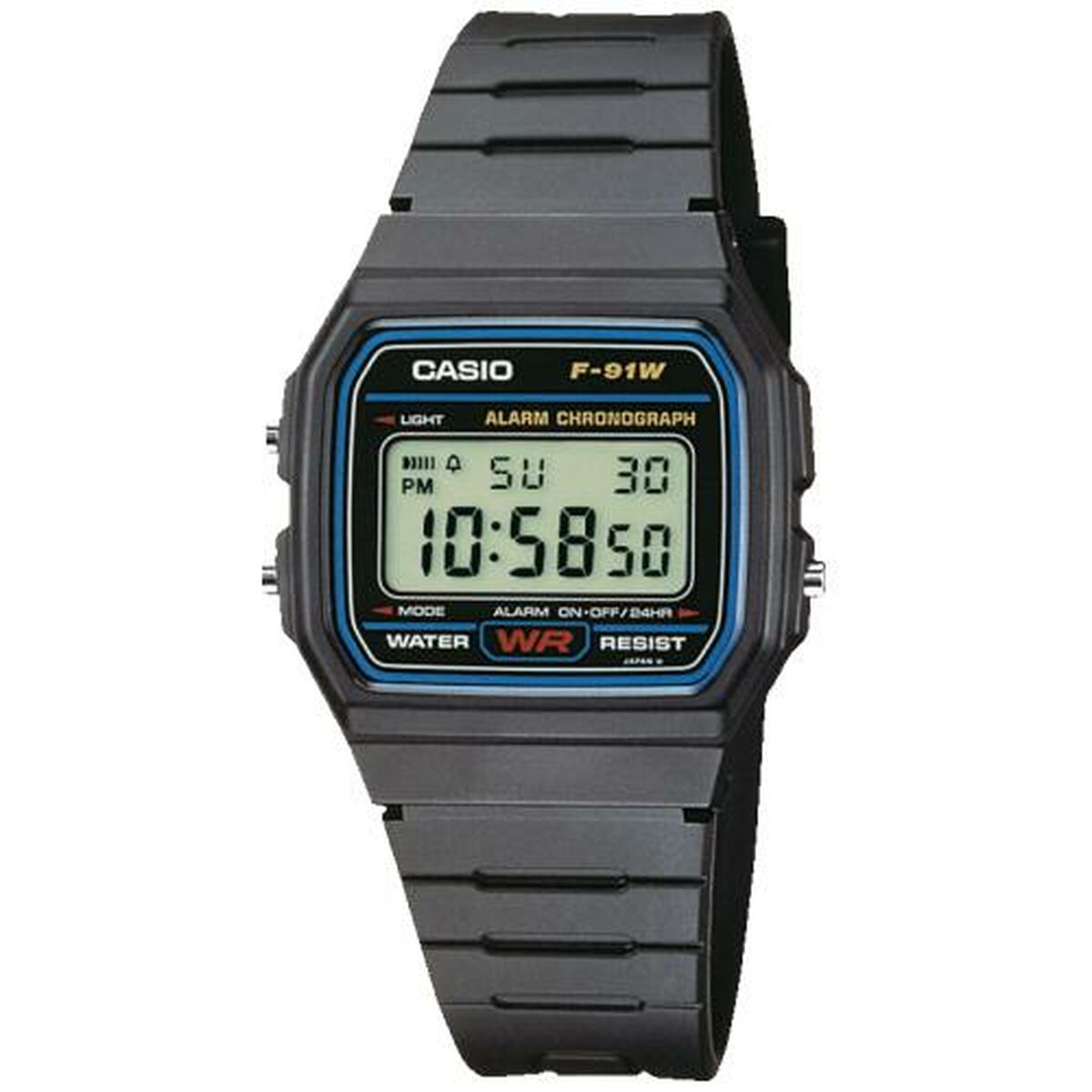 Unisex Watch Casio F-91W-1YER Black (Ø 35 mm) Casio