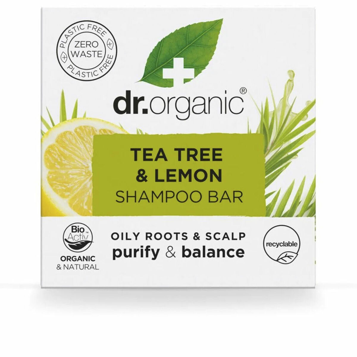 Shampoo Bar Dr.Organic Tea Tree and Lemon 75 g Dr.Organic