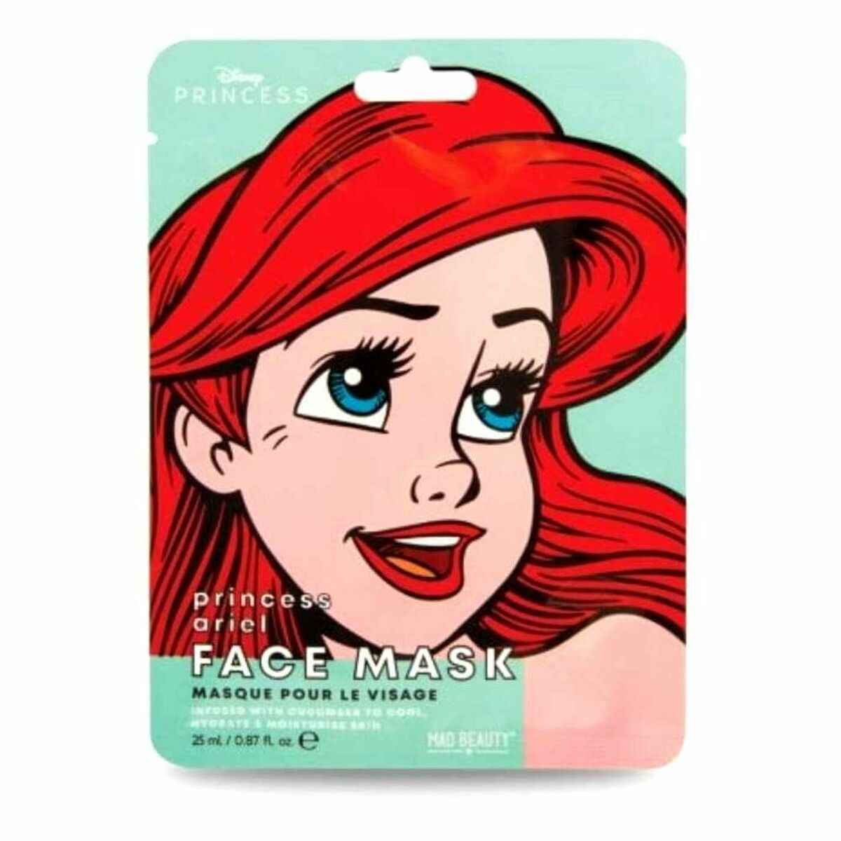 Facial Mask Mad Beauty Disney Princess Ariel (25 ml) Mad Beauty