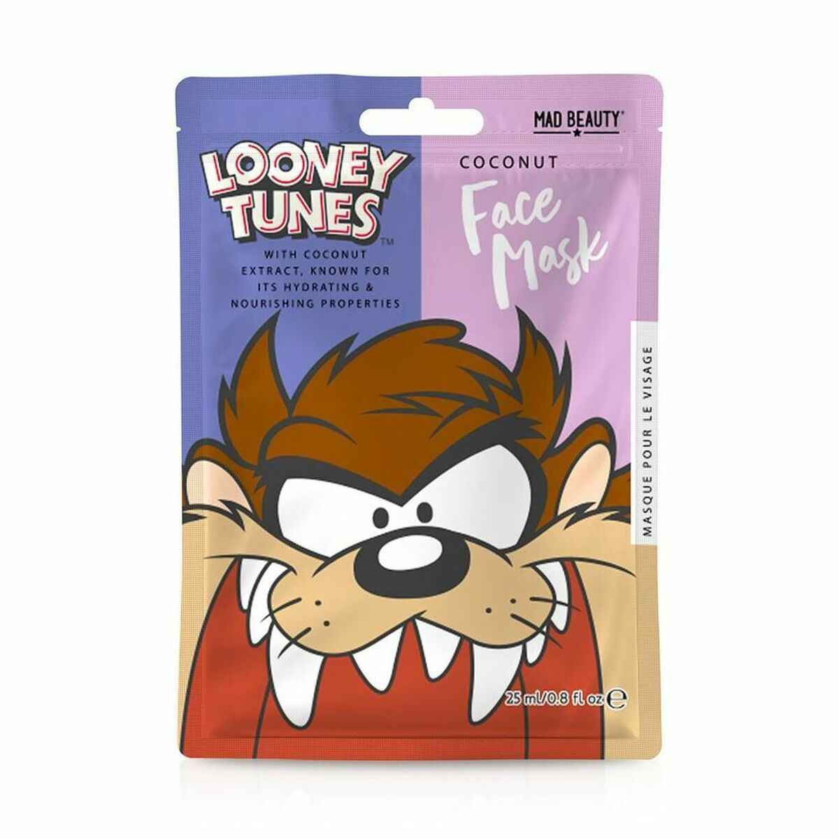 Facial Mask Mad Beauty Looney Tunes Taz Coconut (25 ml) Mad Beauty