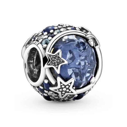 Woman's charm link Pandora CELESTIAL BLUE SPARKLING STARS Pandora